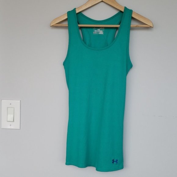 Under Armour fitted heat gear turquoise tank - Picture 2 of 8